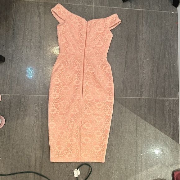 ASOS pink dress worn once perfect for baptism or wedding woman size Us 4/ - Picture 9 of 9